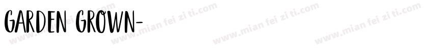 garden grown字体转换
